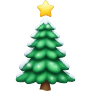 christmas tree with snow sticker