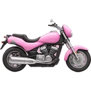 Pink motorcycle  sticker