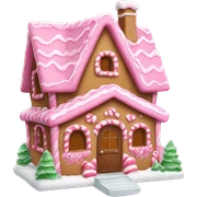 Pink gingerbread house  sticker