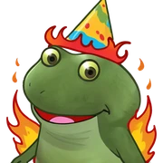 Laughing fire sticker