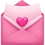 pink love letter  sticker