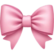 light pink bow sticker