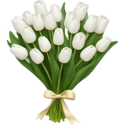 white tulip bouquet  sticker