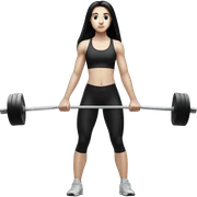 Pale girl with long black hair deadlift sticker