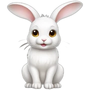 Rabbit white baby rabbit sticker