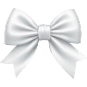white satin bow sticker