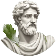 marble Greek god with leaf laurel sticker