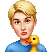 boy making duck lips  sticker