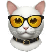 Cat with sunglasses sticker