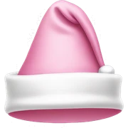 light pink santa hat sticker