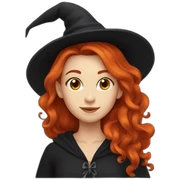 Redhead witch sticker