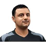realistic portrait of sporty male sticker
