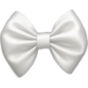 white satin bow sticker