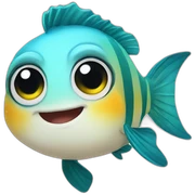 Cute fish sticker