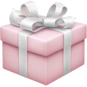Light pink Christmas gifts under a white Christmas tree  sticker