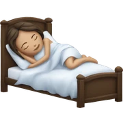 Brunette Caucasian women sleeping in bed sticker