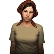 freckled girl in head scarf sticker