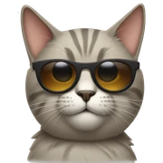 Cat with sunglasses sticker