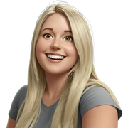 smiling blonde girl portrait sticker