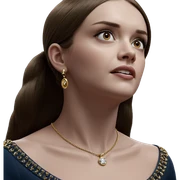 elegant girl with necklace sticker