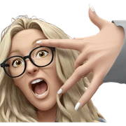 blonde girl with glasses sticker