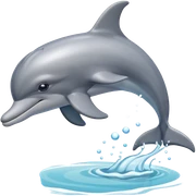 Dolphin in sea sticker