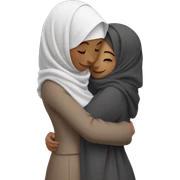 2 hijab girls hugging sticker
