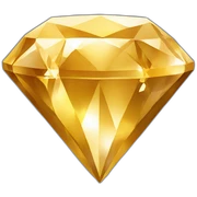 Gold diamond sticker