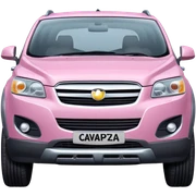 Keli13 pink rego on a silver Holden Captiva  sticker