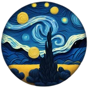 Starry night sticker