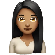 Tan skin girl with straight black hair sticker