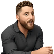 male portrait with beard sticker