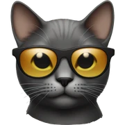 Cat with sunglasses sticker