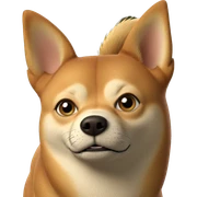 shiba inu gazing at viewer sticker