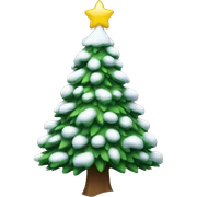 christmas tree with snow sticker