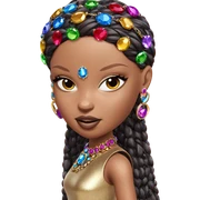 dark-skinned girl with jewelry sticker