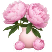 Baby pink peonies  sticker