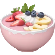 pastel pink and white smoothie bowl sticker