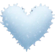 Snow heart sticker