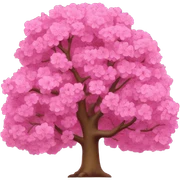 Pink tree sticker