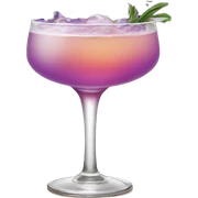 Lavender plants cocktail sticker
