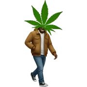 Marijuana walking  sticker