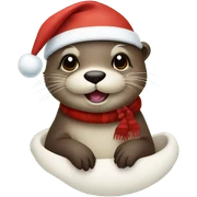 Christmas Otter sticker