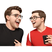meme boys enjoying summer fun sticker