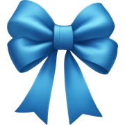 blue bow sticker