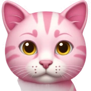 Pink cat sticker