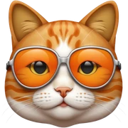 Cat with sunglasses sticker