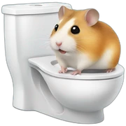 hamster on toilet sticker