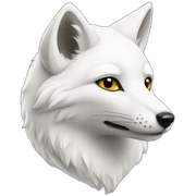 white fox sticker