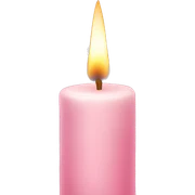 light pink candle sticker